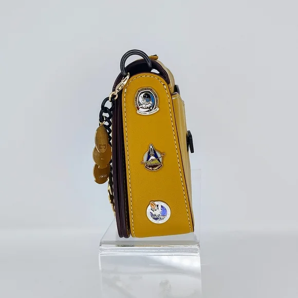 Custom Coach Dinky X NASA. One-of-a-Kind/ Upcycled. Yellow - Picture 4 of 16